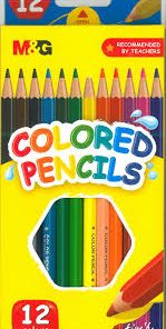 M&G COLOURED PENCILS 12 PC (FULL SIZE) - (KU Model School, Grade 5)